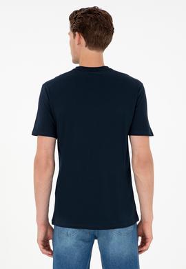 Erkek Koyu Lacivert Basic Tişört - 50297445046