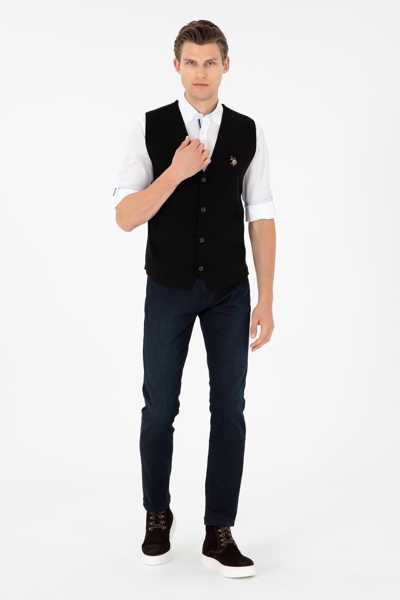 Erkek Siyah Triko Hırka - 50292677014