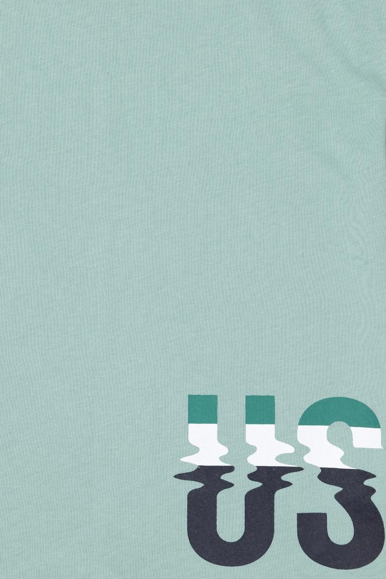 Erkek Çocuk Su Yeşili Bisiklet Yaka Tişört - 50295427111