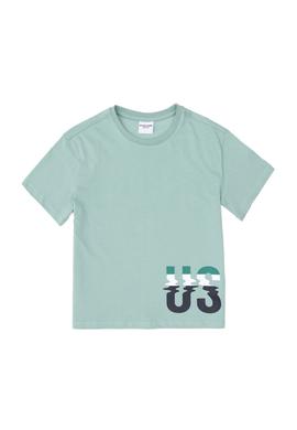 Erkek Çocuk Su Yeşili Bisiklet Yaka Tişört - 50295427111