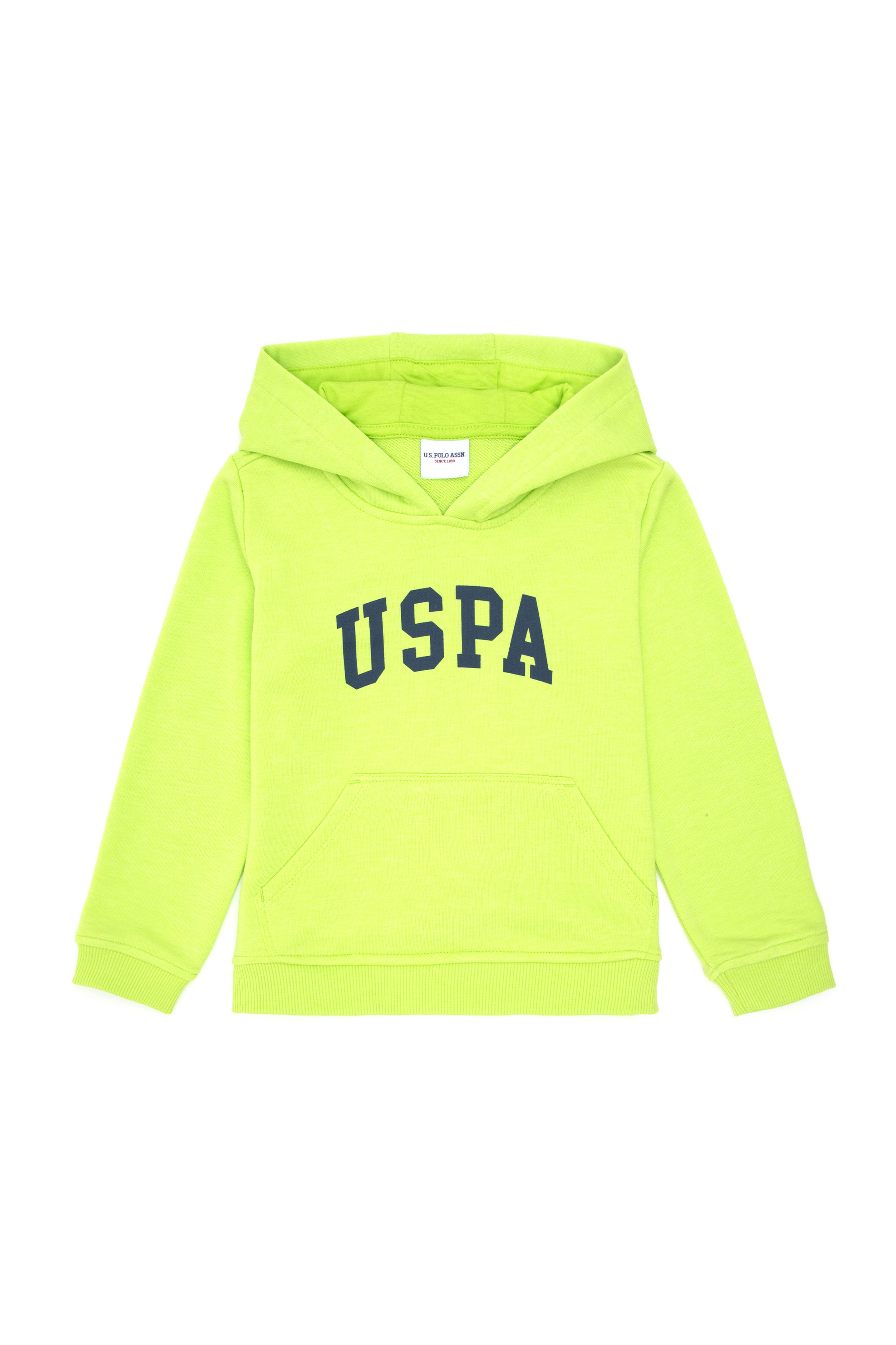 Erkek Çocuk Elma Yeşili Kapüşonlu Sweatshirt