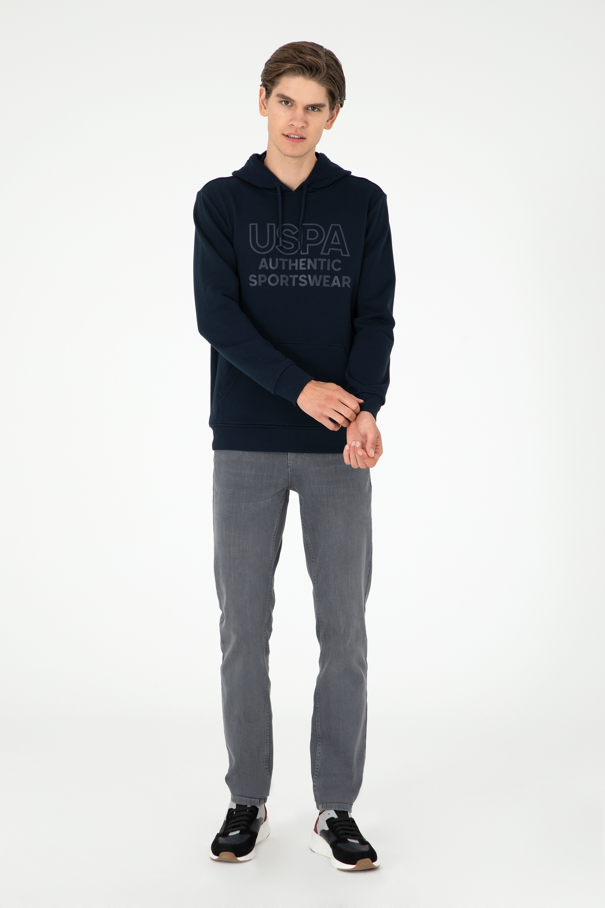 Erkek Lacivert Sweatshirt - Image 4