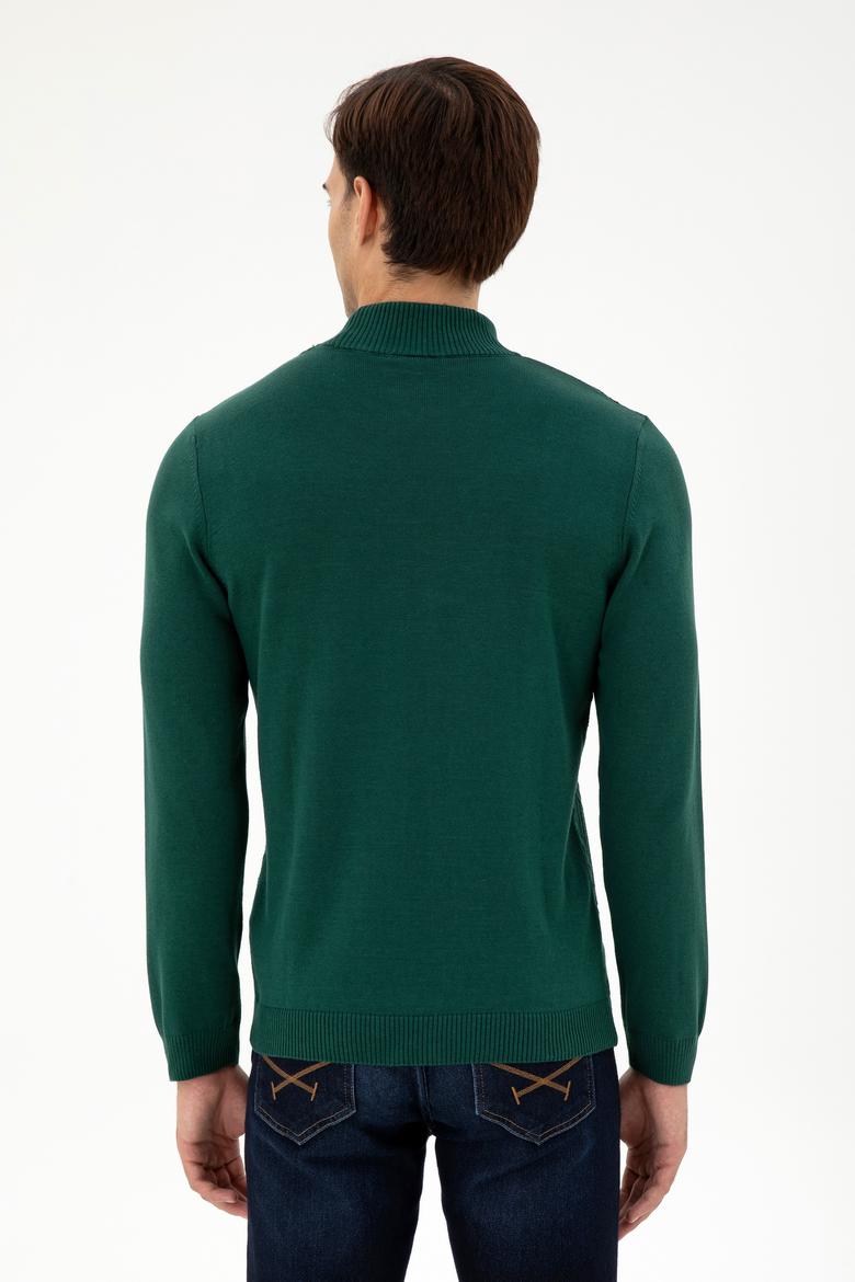 Erkek Slim Fit Balıkçı Yaka Taş Kazak - 50297038019