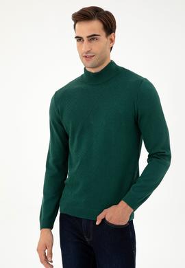 Erkek Slim Fit Balıkçı Yaka Taş Kazak - 50297038019