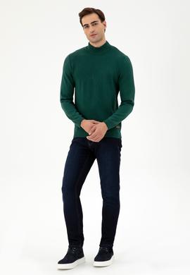 Erkek Slim Fit Balıkçı Yaka Taş Kazak - 50297038019