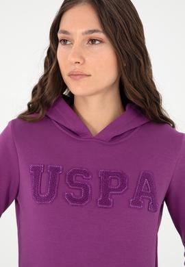 Kadın Menekşe Basic Kapüşonlu Sweatshirt - 50296931046