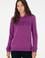Kadın Menekşe Basic Kapüşonlu Sweatshirt