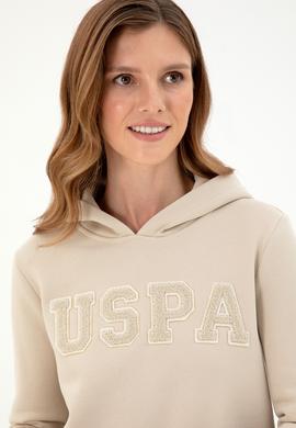 Kadın Taş Basic Kapüşonlu Sweatshirt - 50296931040