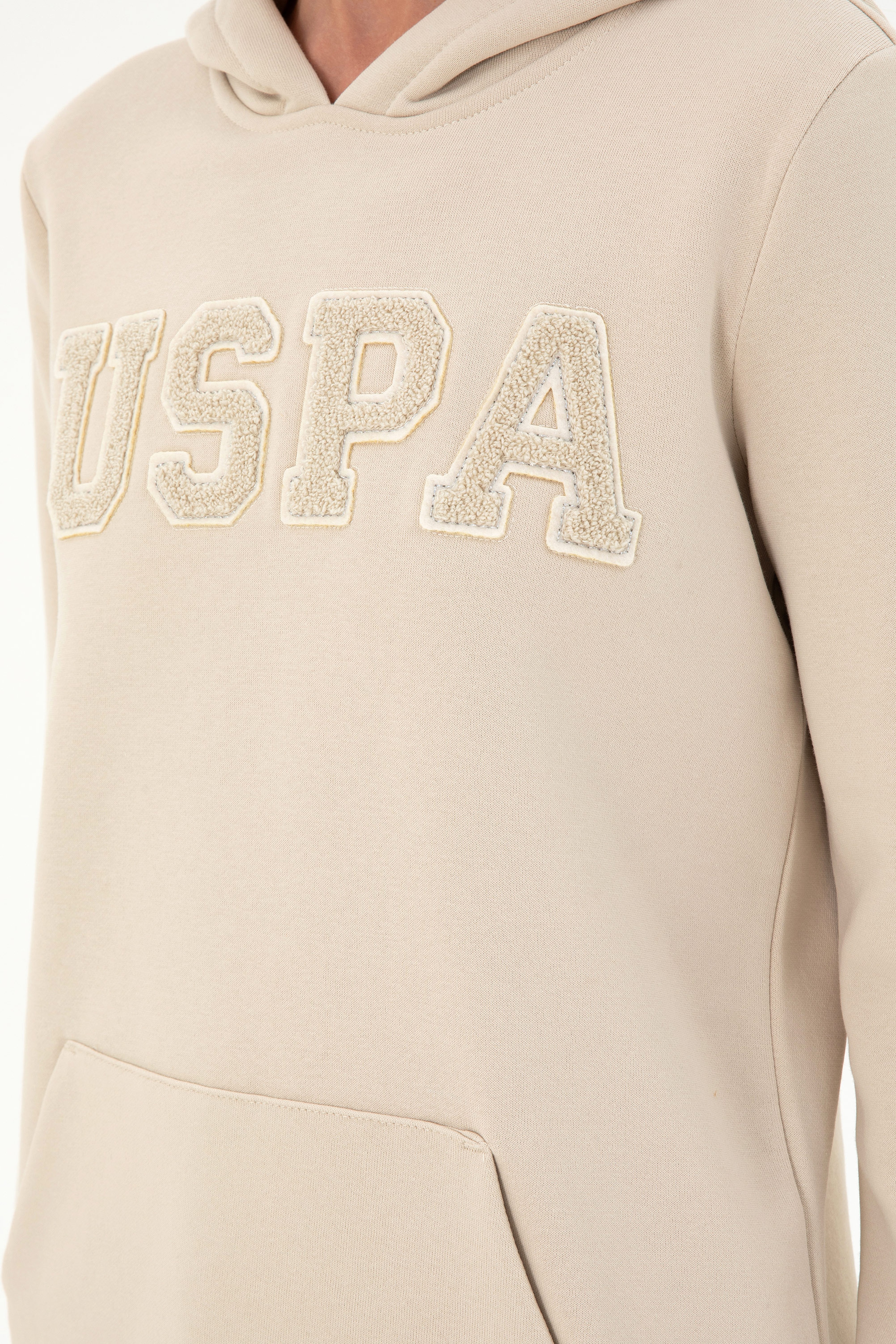 Kadın Taş Basic Kapüşonlu Sweatshirt - Image 7