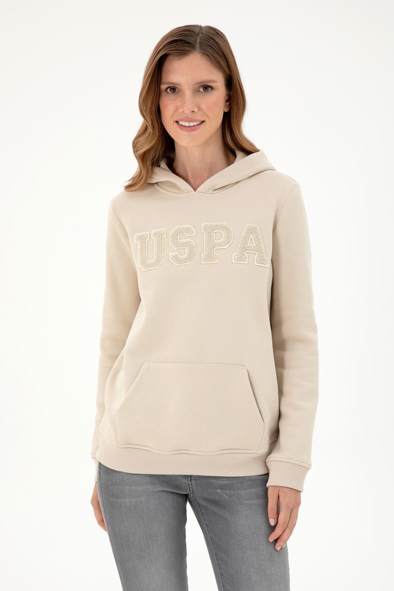 Kadın Taş Basic Kapüşonlu Sweatshirt - 50296931040