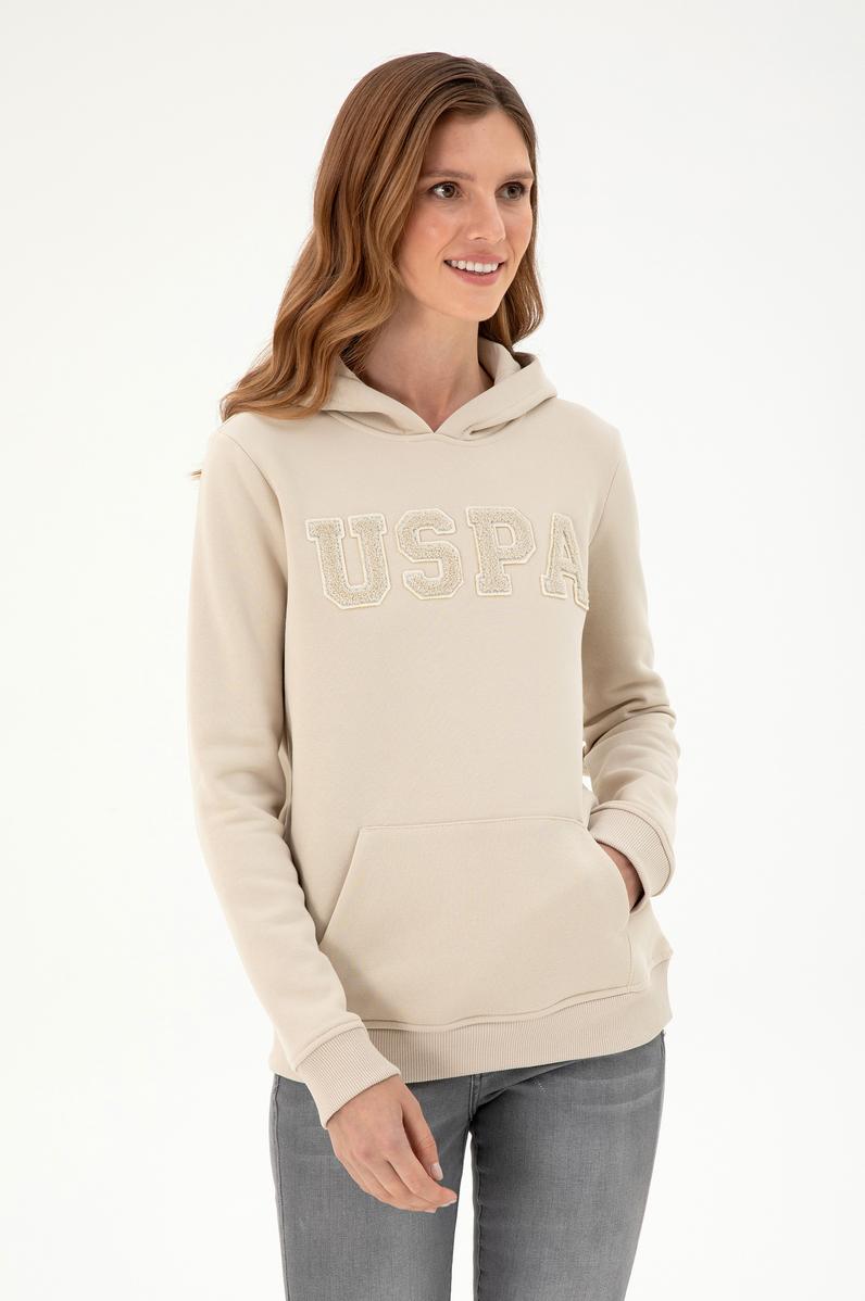 Kadın Taş Basic Kapüşonlu Sweatshirt