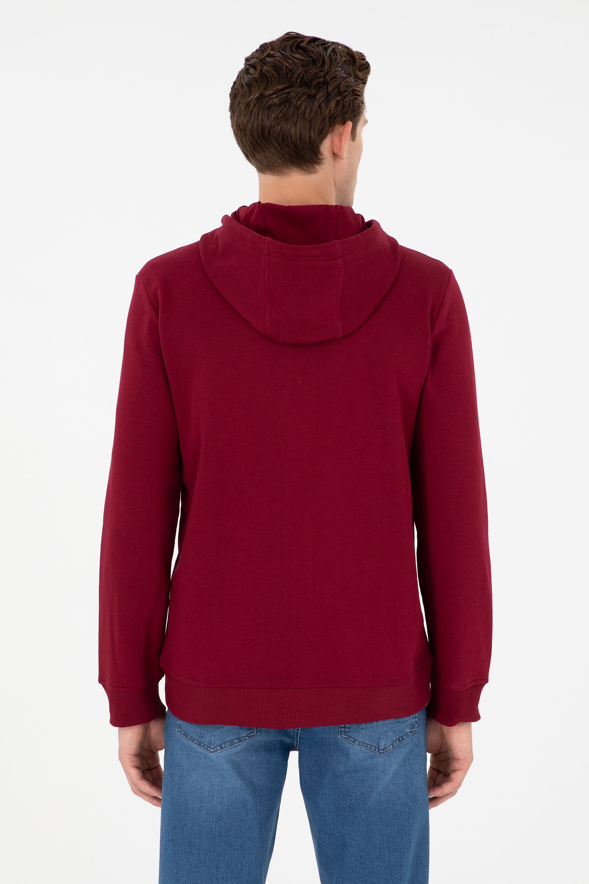 Erkek Bordo Örme Hırka - Image 5