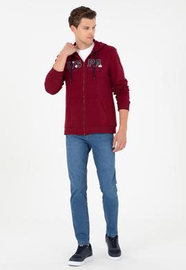 Erkek Bordo Örme Hırka - 50277970011