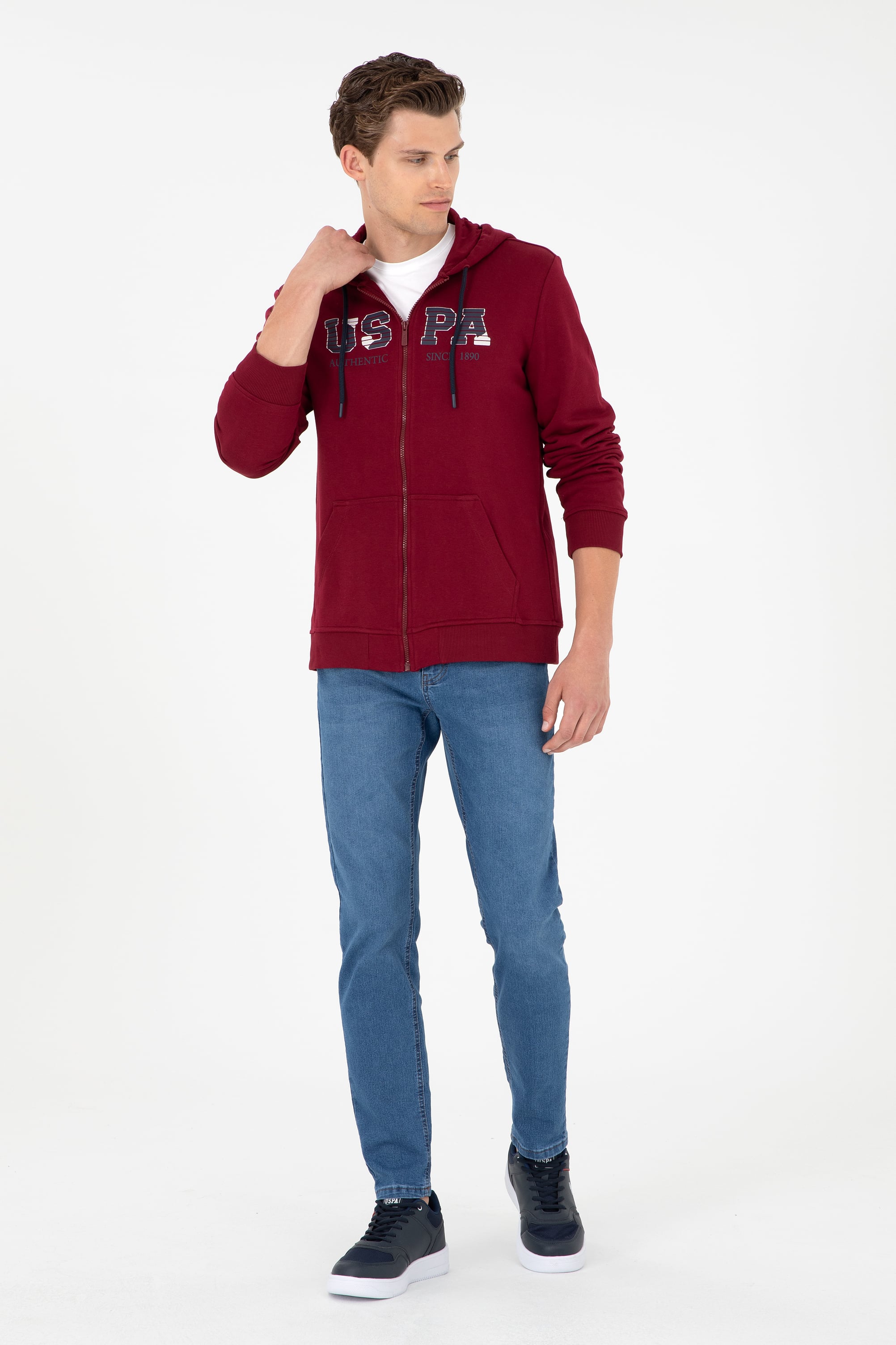 Erkek Bordo Örme Hırka