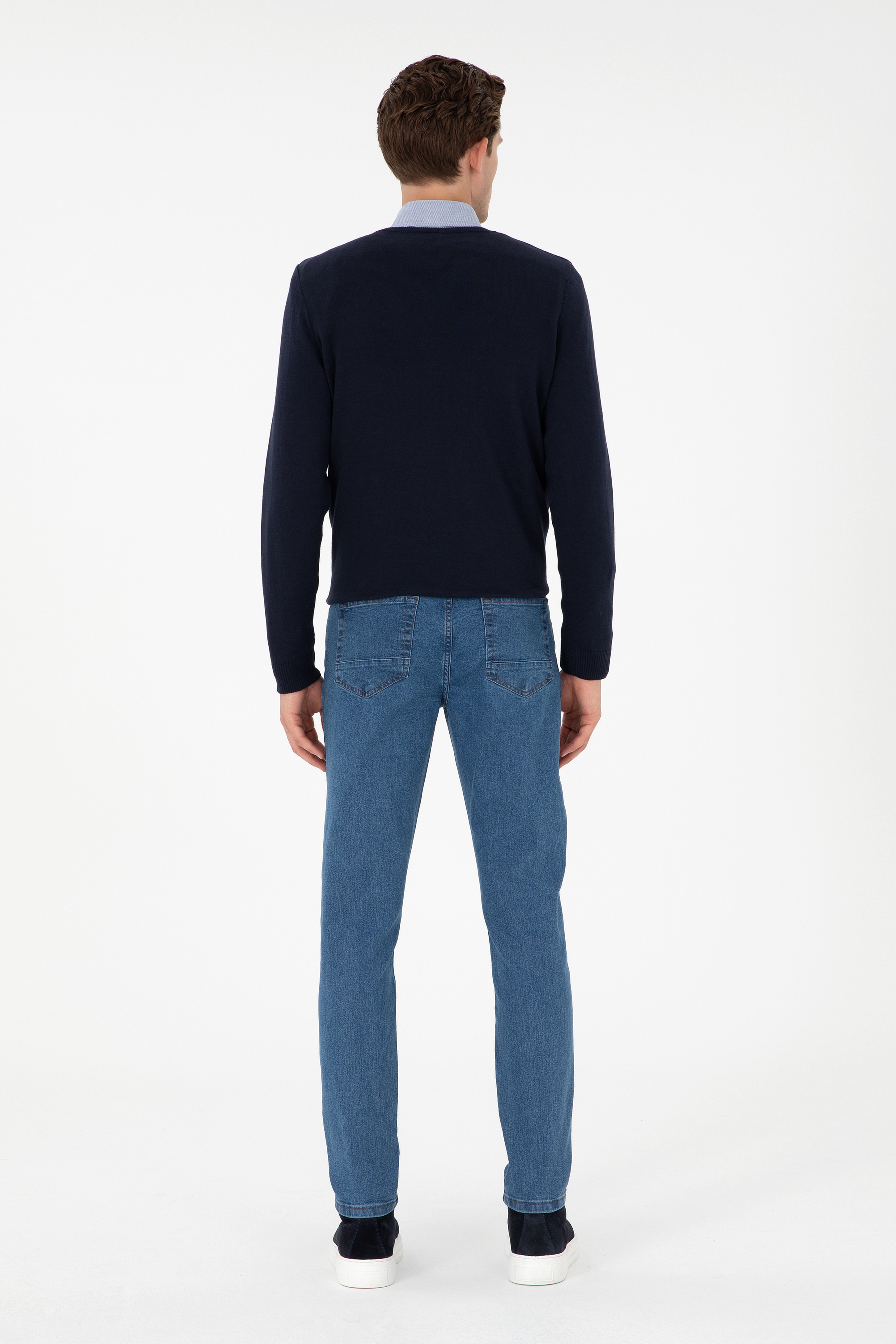 Erkek Mavi Jean Pantolon - Image 4