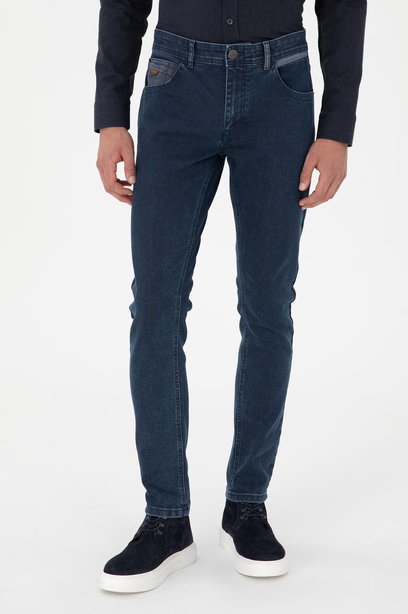 Erkek Koyu Mavi Jean Pantolon