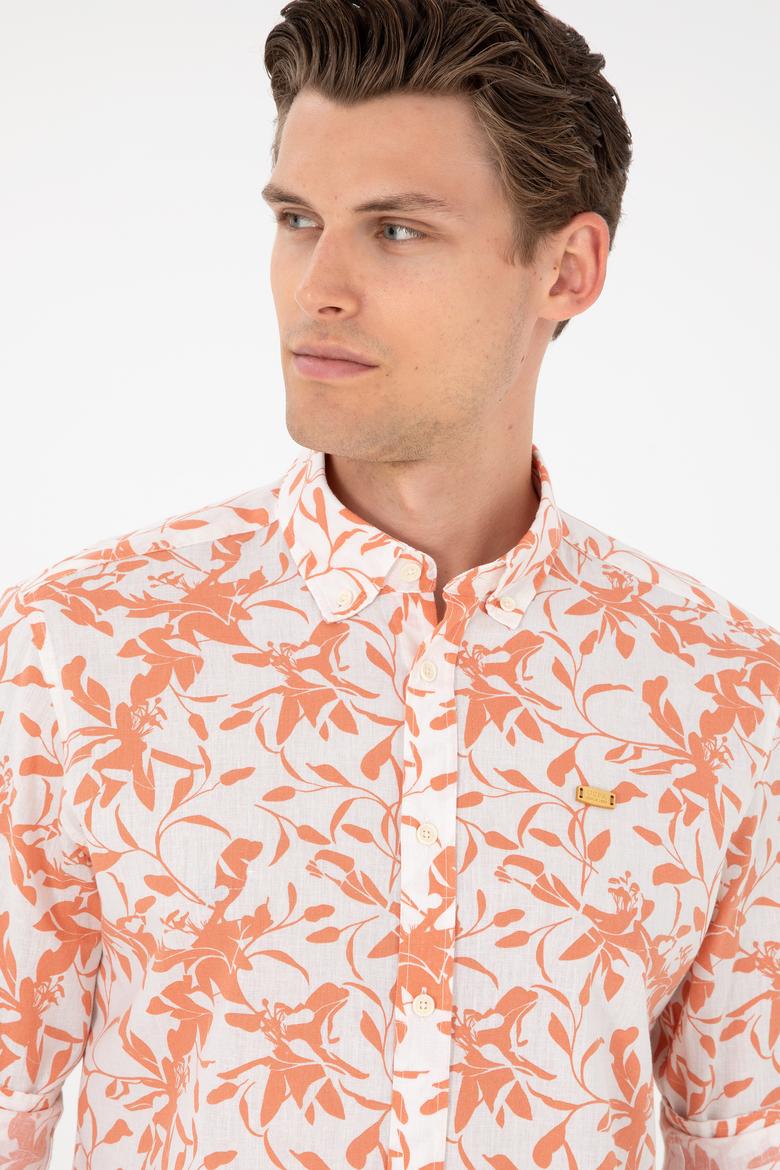 Erkek Ekru Uzun Kollu Gömlek - 50283356006