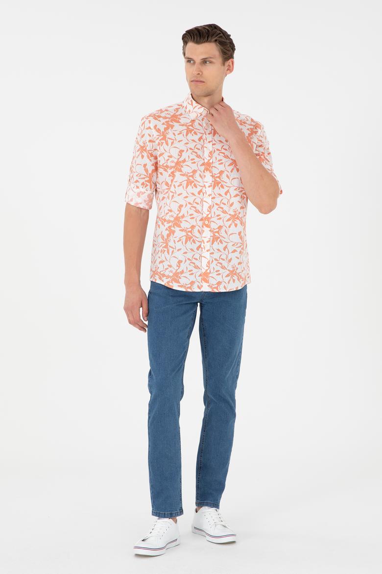 Erkek Ekru Uzun Kollu Gömlek - 50283356006