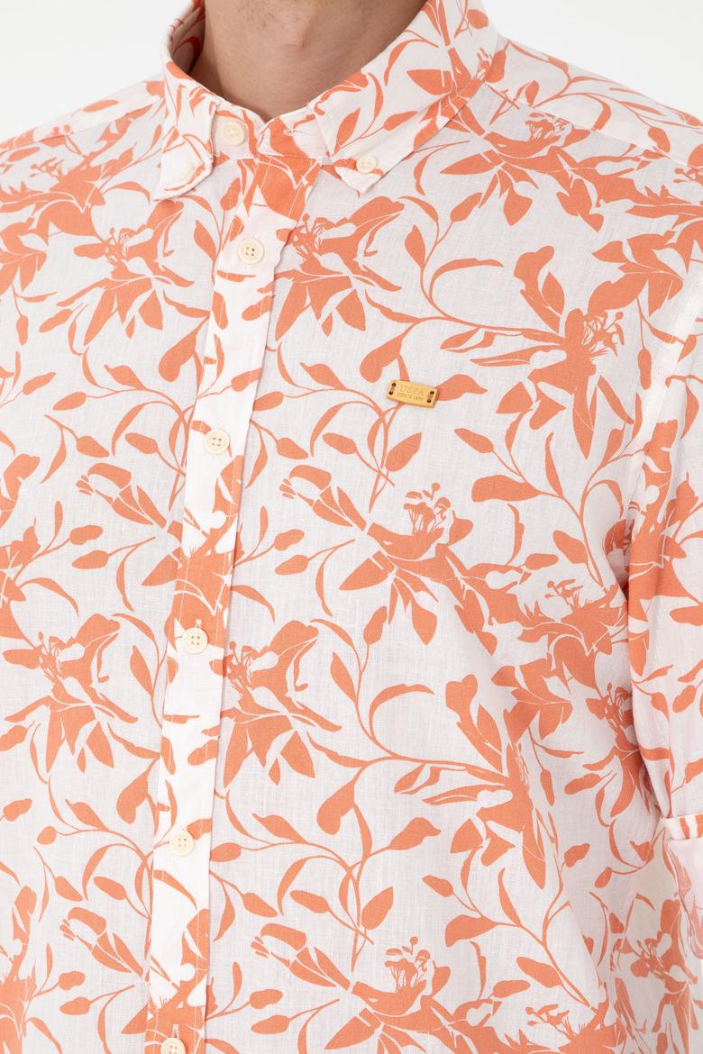 Erkek Ekru Uzun Kollu Gömlek - 50283356006