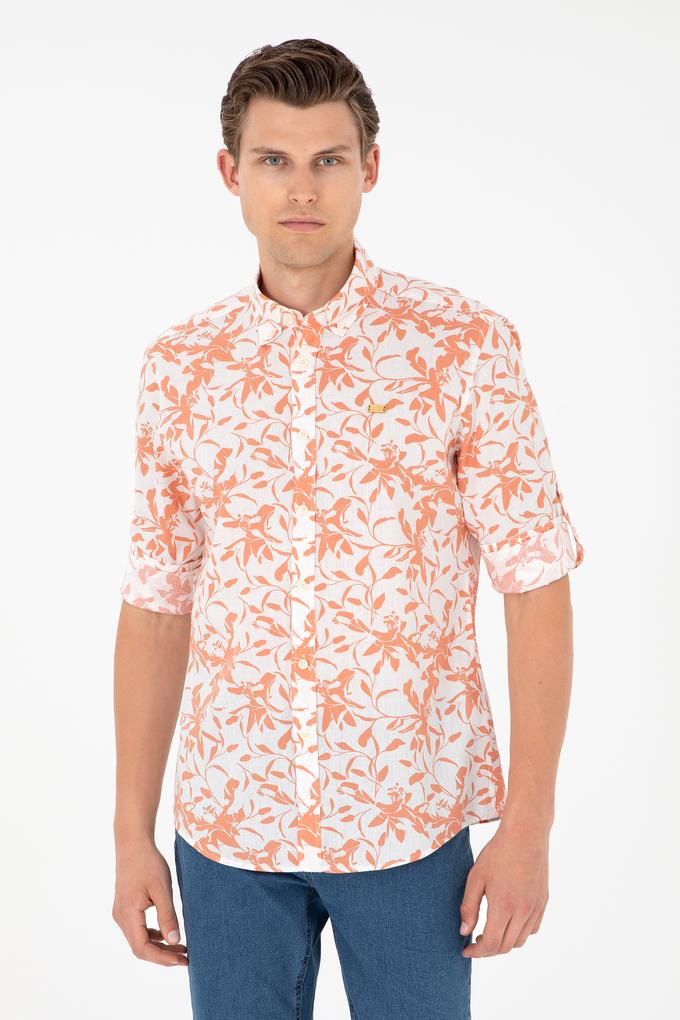 Erkek Ekru Uzun Kollu Gömlek