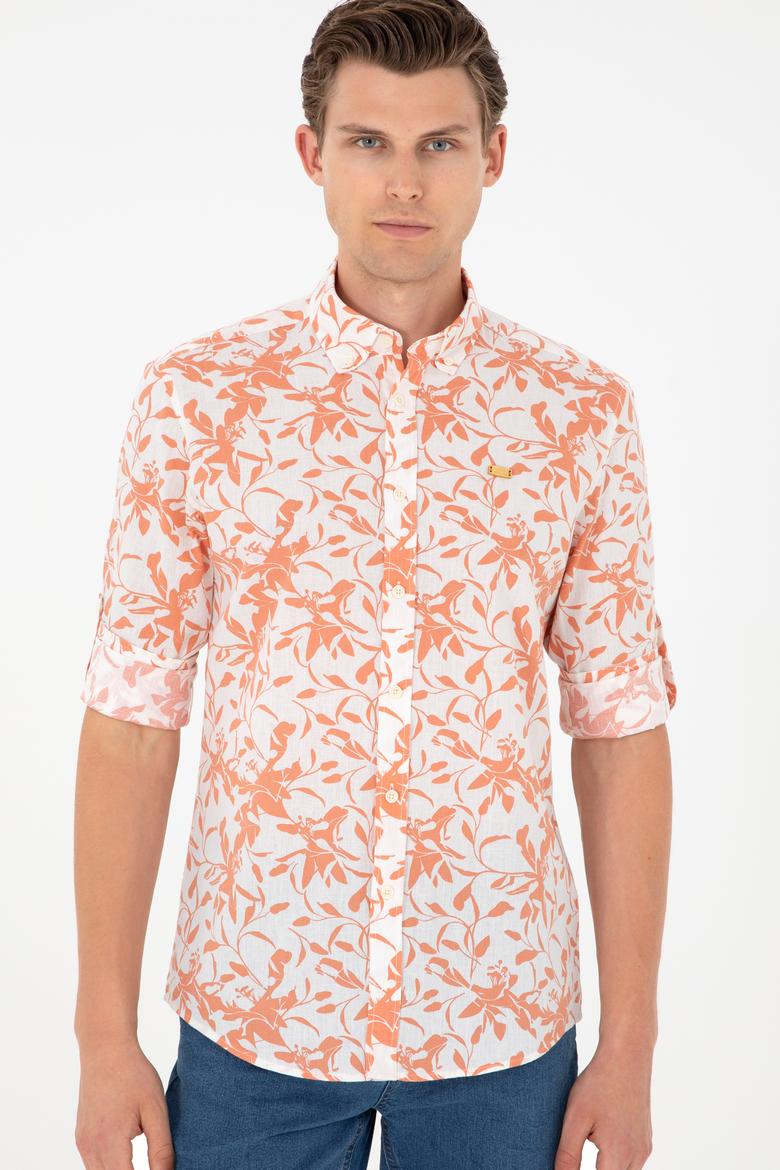 Erkek Ekru Uzun Kollu Gömlek - 50283356006