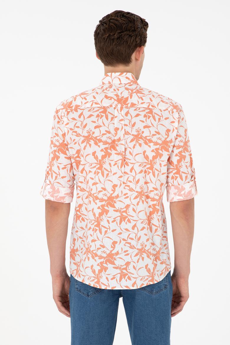 Erkek Ekru Uzun Kollu Gömlek - 50283356006