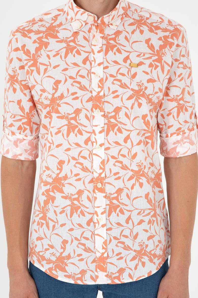 Erkek Ekru Uzun Kollu Gömlek - 50283356006