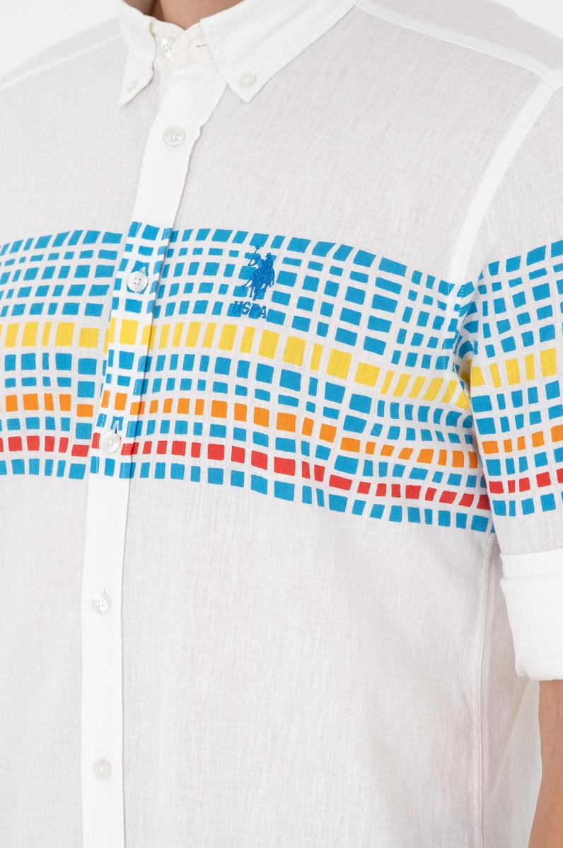 Erkek Saks Uzun Kollu Gömlek