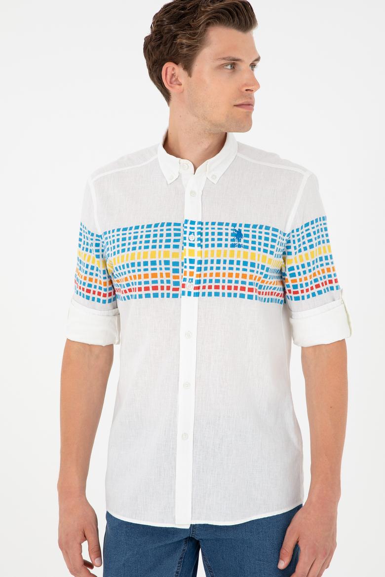 Erkek Saks Uzun Kollu Gömlek - 50283773015