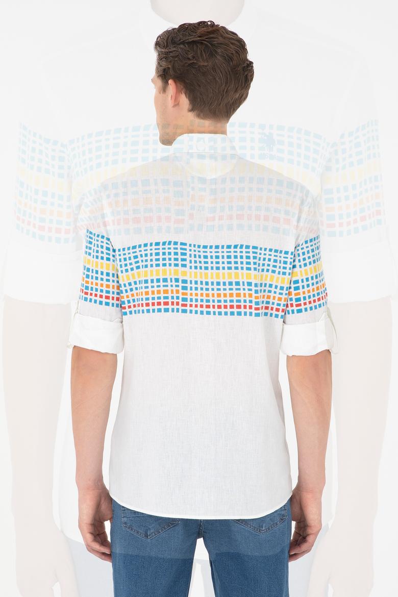 Erkek Saks Uzun Kollu Gömlek - 50283773015