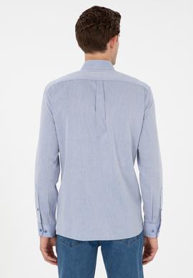 Erkek Saks Uzun Kollu Gömlek - 50292296005