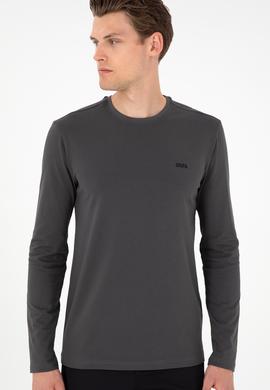 Erkek Antrasit Basic Sweatshirt - 50298246031