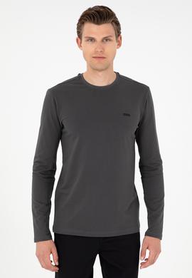 Erkek Antrasit Basic Sweatshirt - 50298246031