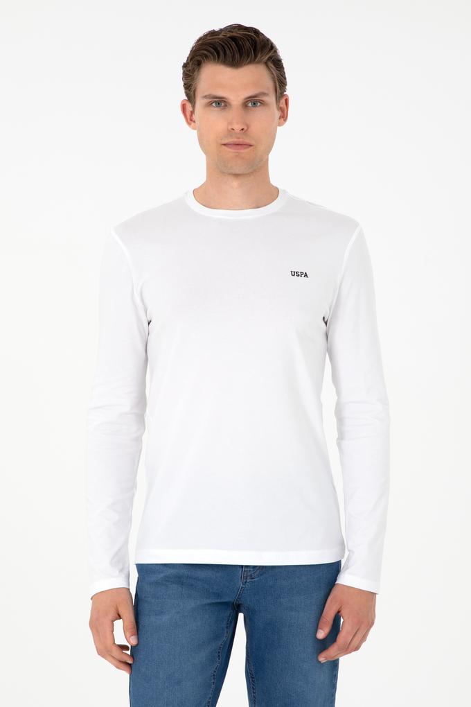 Erkek Beyaz Basic Sweatshirt