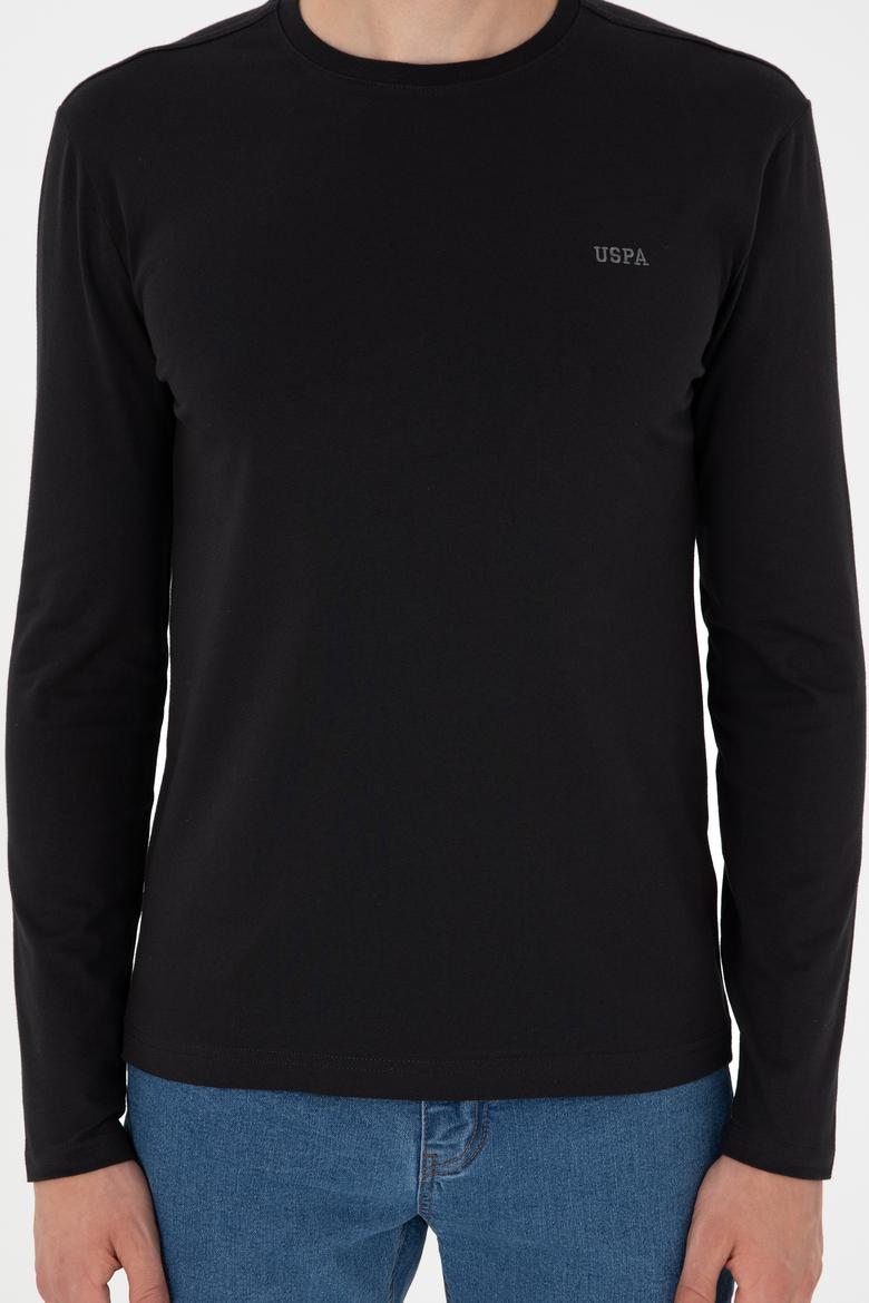 Erkek Slim Fit Bisiklet Yaka Siyah Basic Sweatshirt - 50298246024