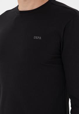 Erkek Slim Fit Bisiklet Yaka Siyah Basic Sweatshirt - 50298246024