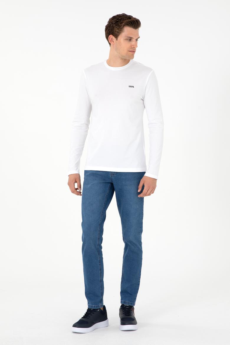 Erkek Beyaz Basic Sweatshirt - 50298246014