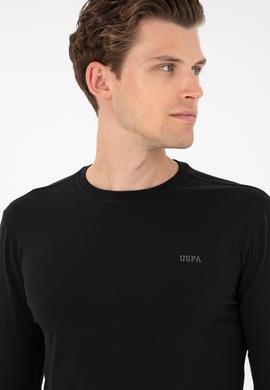 Erkek Slim Fit Bisiklet Yaka Siyah Basic Sweatshirt - 50298246024