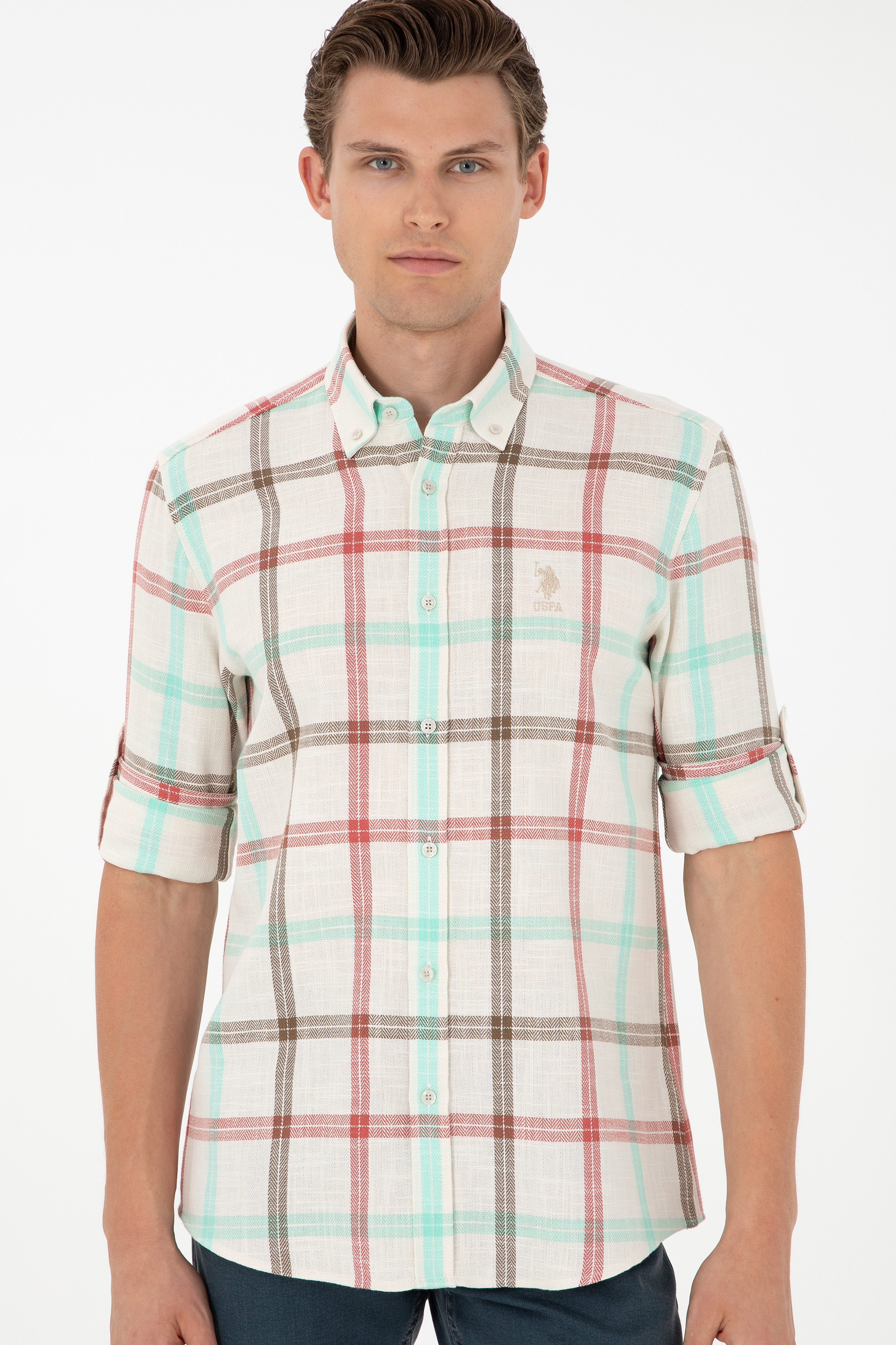 Erkek Taş Uzun Kollu Gömlek