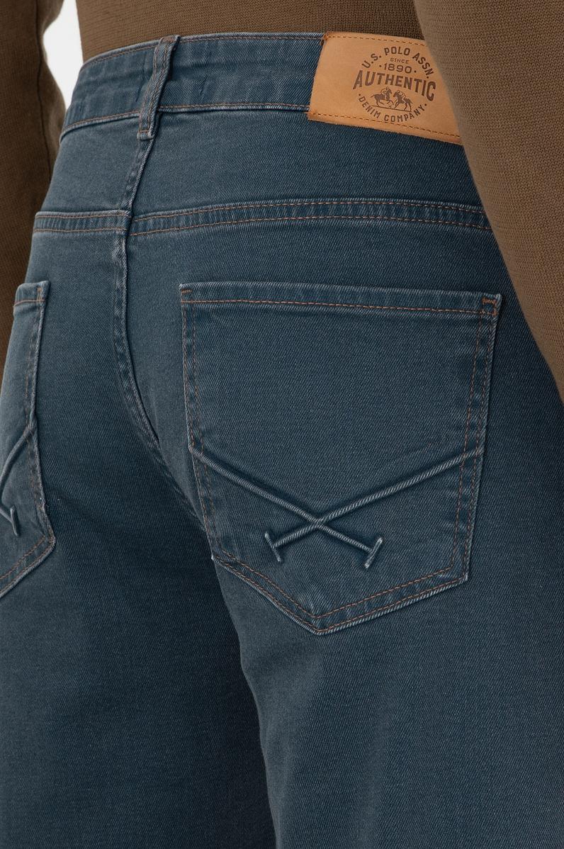 Erkek Gri Slim Fit Jean Pantolon