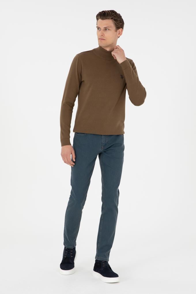 Erkek Gri Slim Fit Jean Pantolon