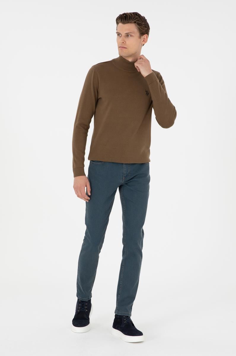 Erkek Gri Slim Fit Jean Pantolon