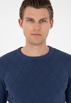 Erkek İndigo Kazak - 50292863008