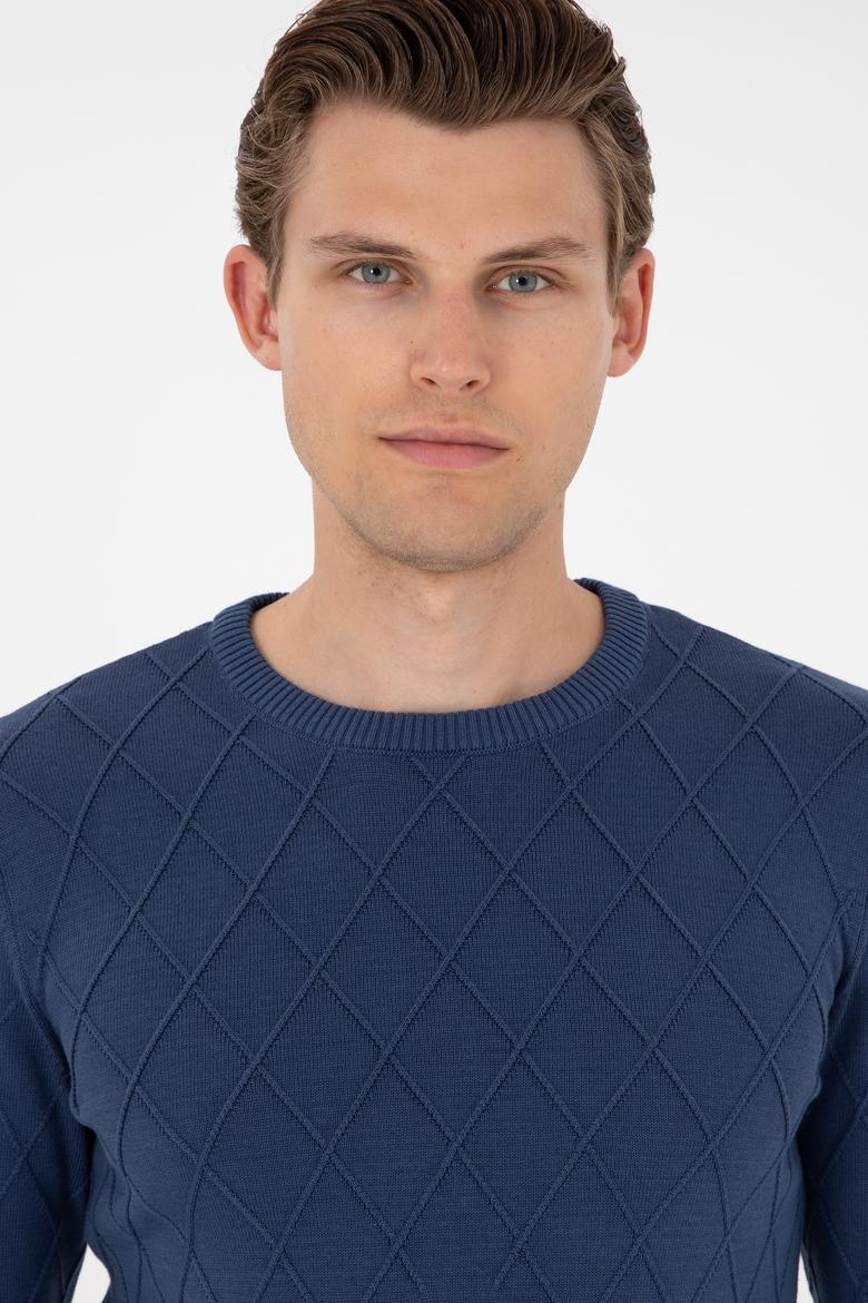 Erkek İndigo Kazak - 50292863008