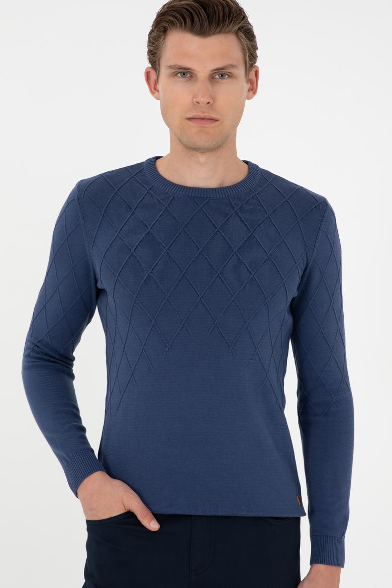 Erkek İndigo Kazak - 50292863008