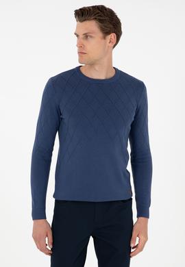 Erkek İndigo Kazak - 50292863008