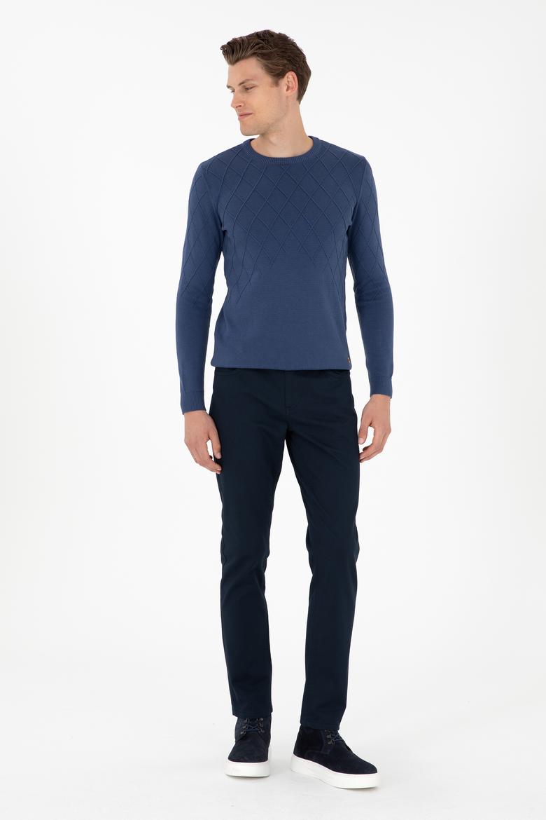 Erkek İndigo Kazak - 50292863008