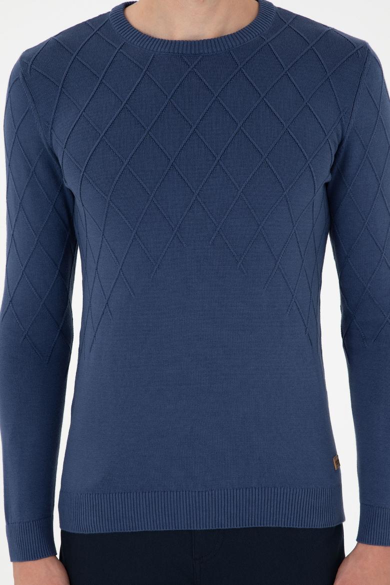 Erkek İndigo Kazak - 50292863008