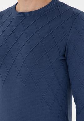 Erkek İndigo Kazak - 50292863008