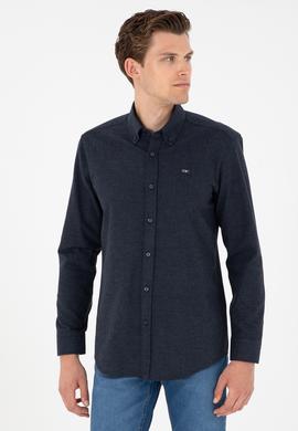Erkek Lacivert Uzun Kollu Gömlek - 50292290032